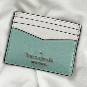 Kate Spade staci small slim card holder Poolside Multi- Preowned